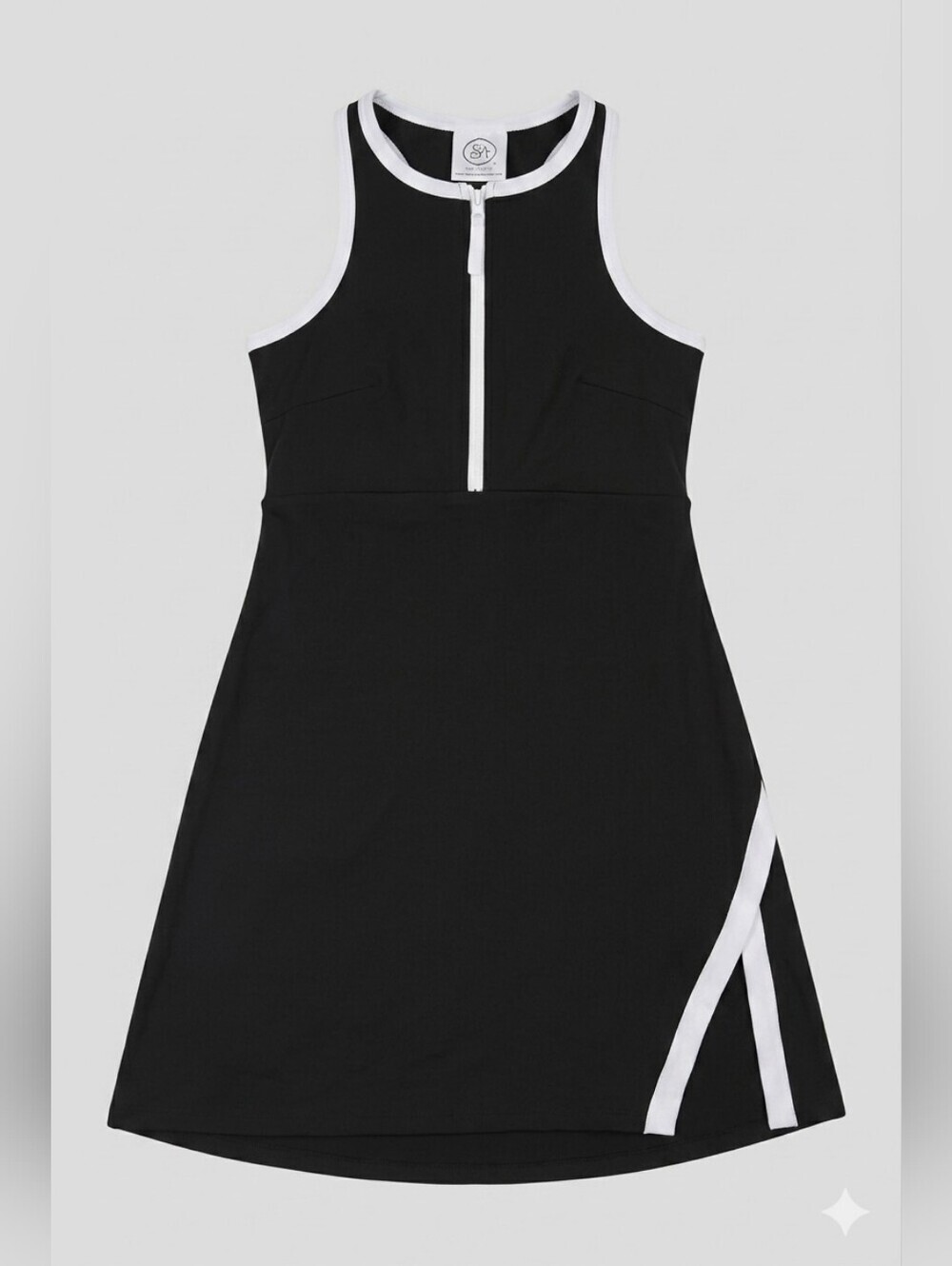 NWOT Size S SAGE Collective Women's Active Dress w/ Inner Short Black and White